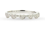 White Gold Diamond Heart Band