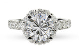 Round Diamond Halo Engagement Ring