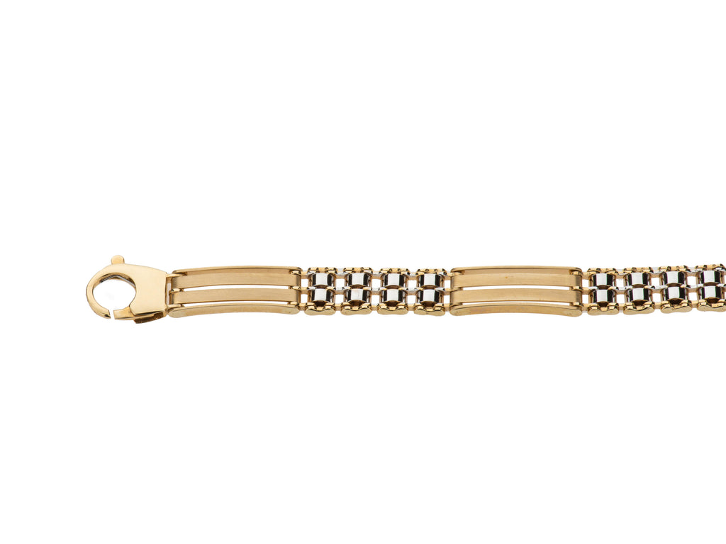 Fancy Link 2-Tone Bracelet