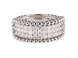 Three-Row Round Diamond Ring